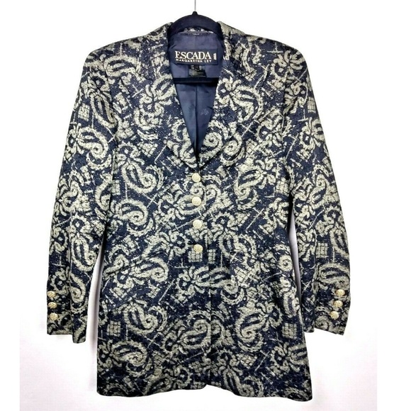 Escada Jackets & Blazers - Vtg Escada Margaretha Ley Baroque Paisley Bazer